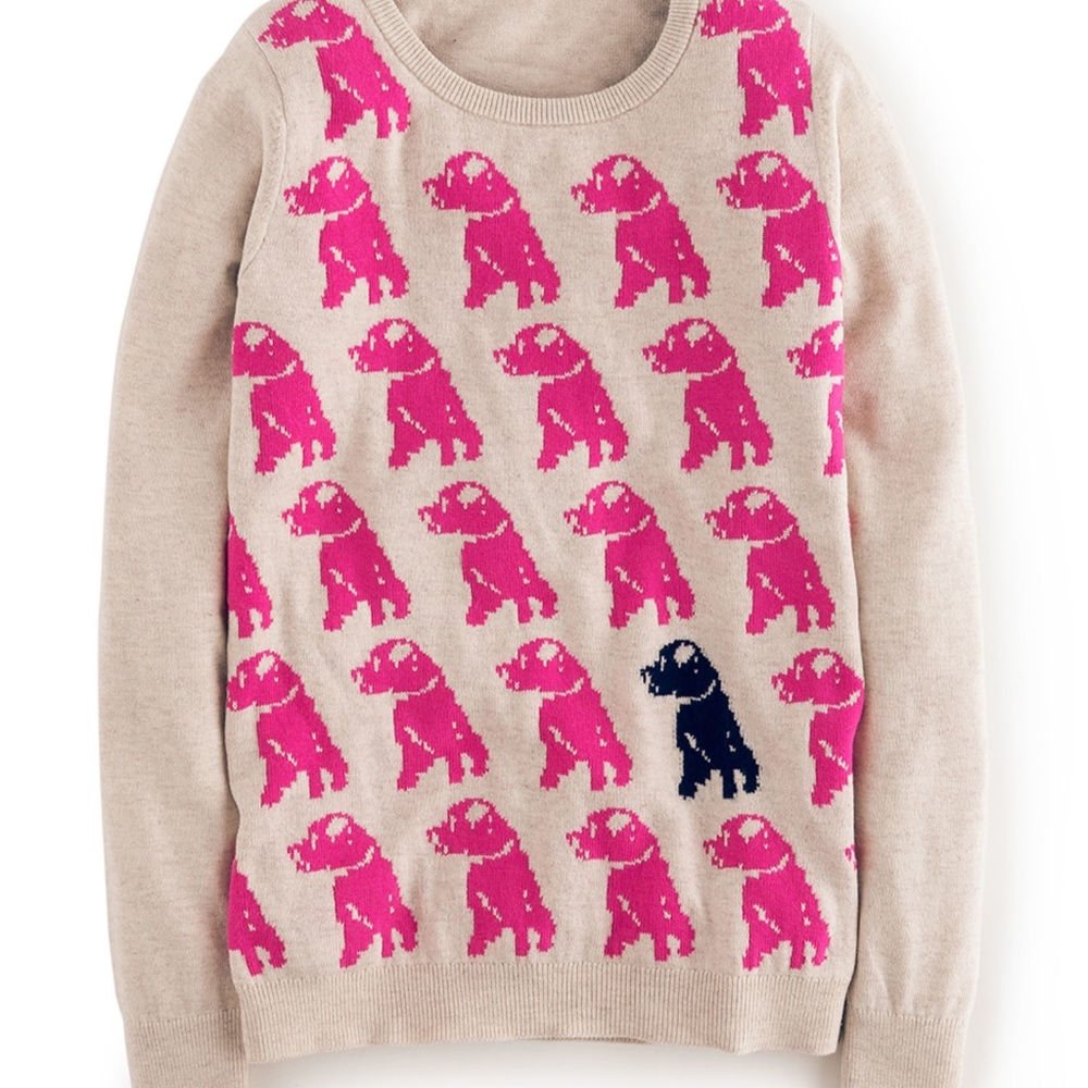 Boden Sprout Terrier Cashmere Sweater Size 12